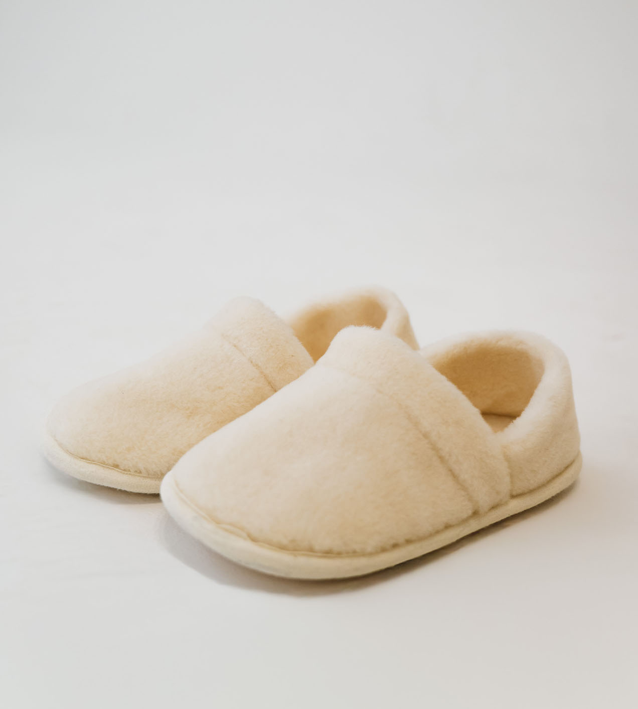 Kapcie Wełniane Merino WoolVibes Ecru