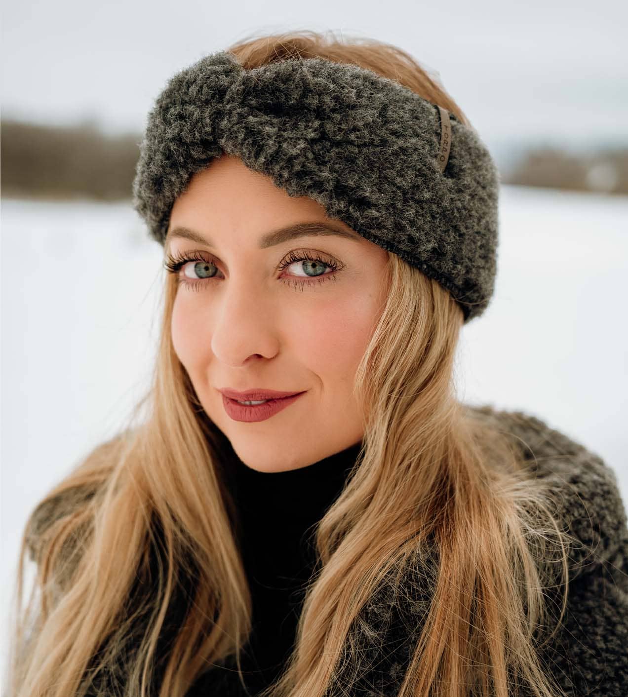 Wooly Graphite Headband