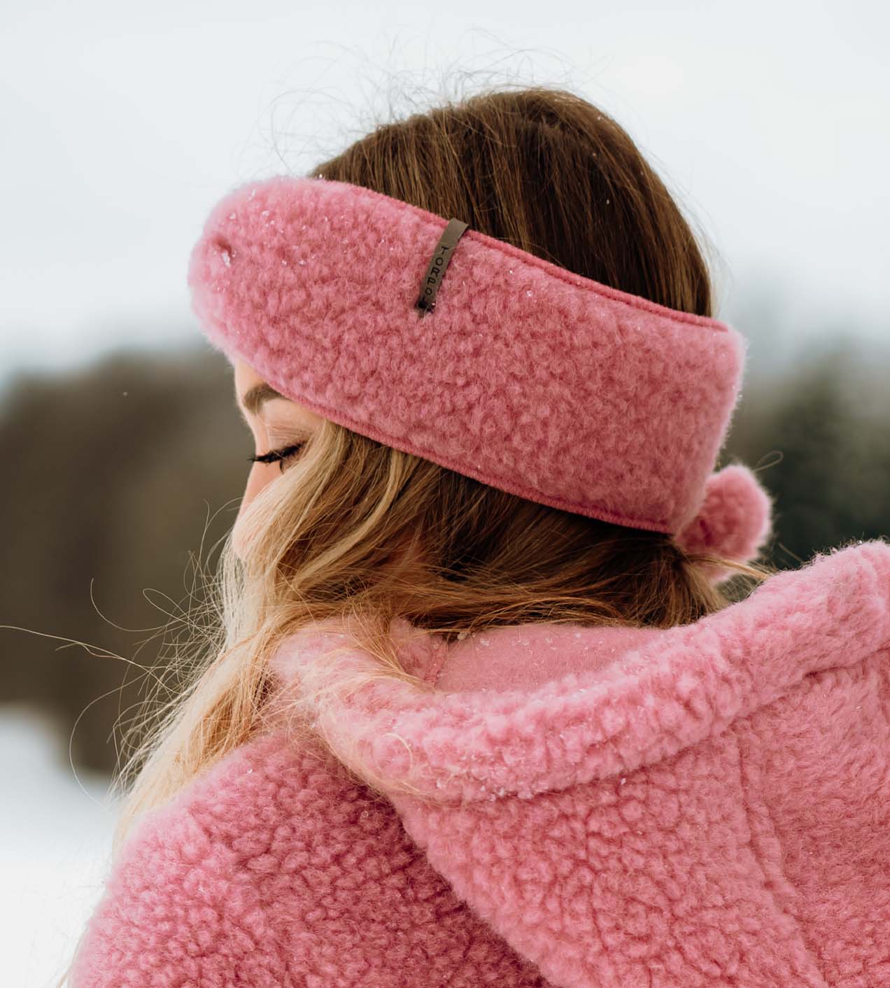 Wooly Powder Pink Headband