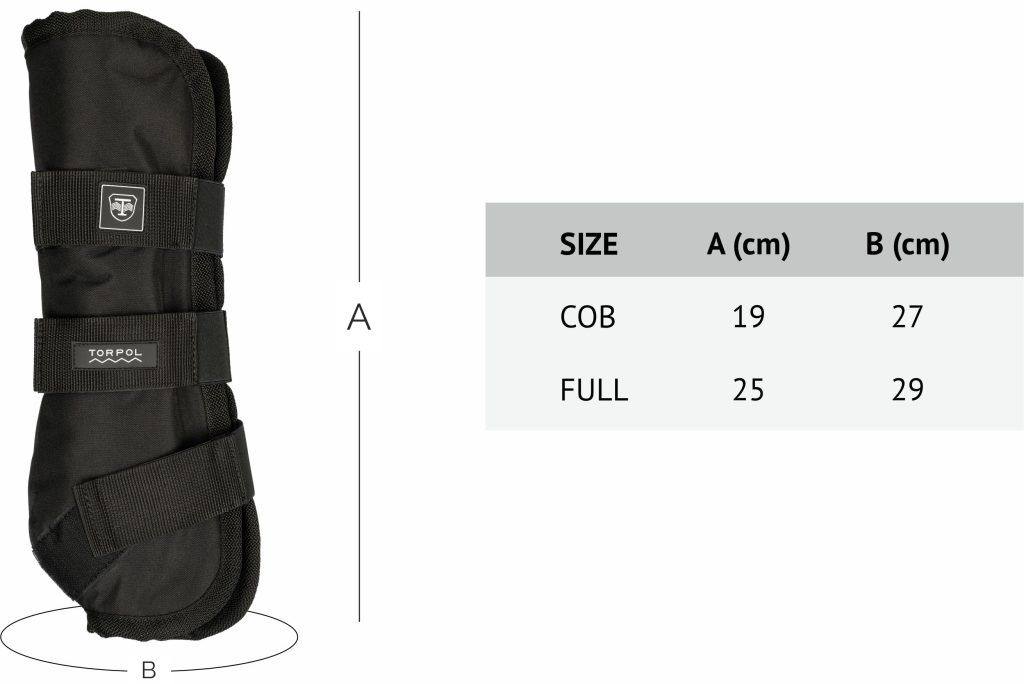 TORPOL_Nelson Stable Boots - Size Chart