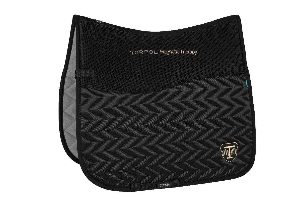 TORPOL_Classic_B-nev_Magnetic_Dressage_Saddle_Pad_black_left_side