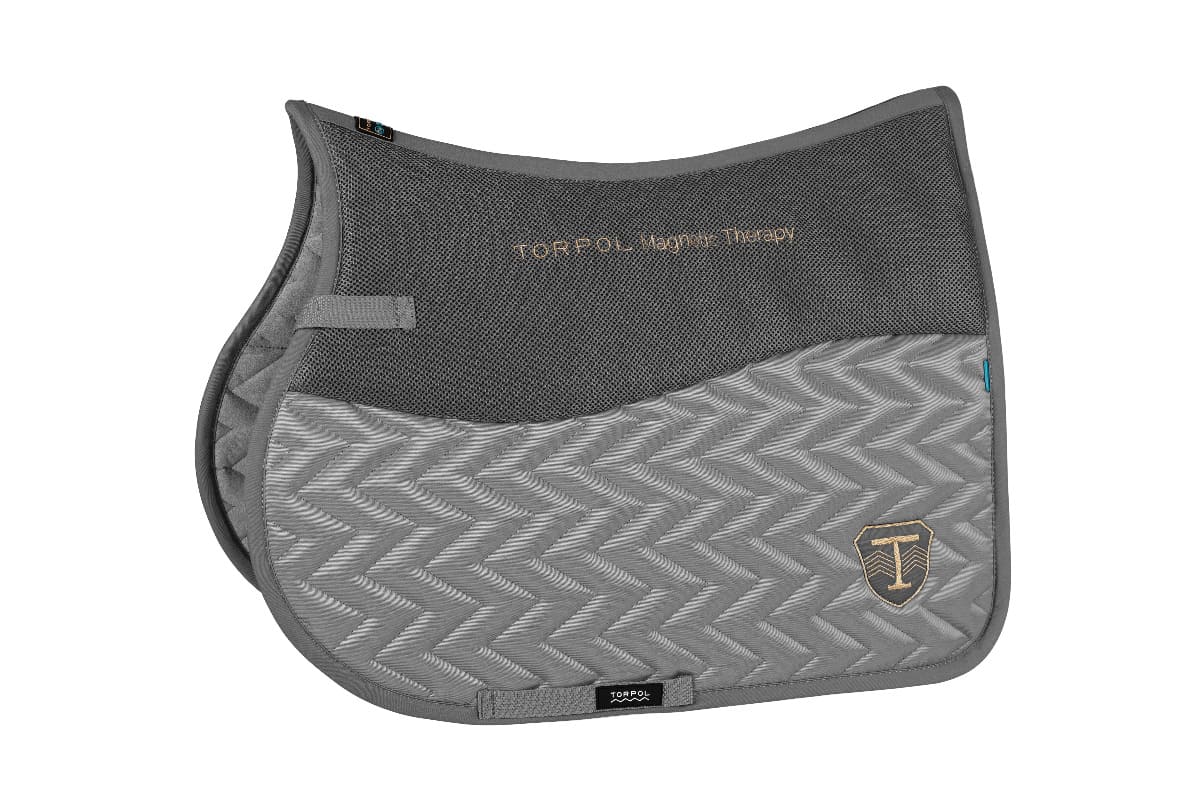 TORPOL_Classic_B-nev_Magnetic_Jumping_Saddle_Pad_grey_left_side