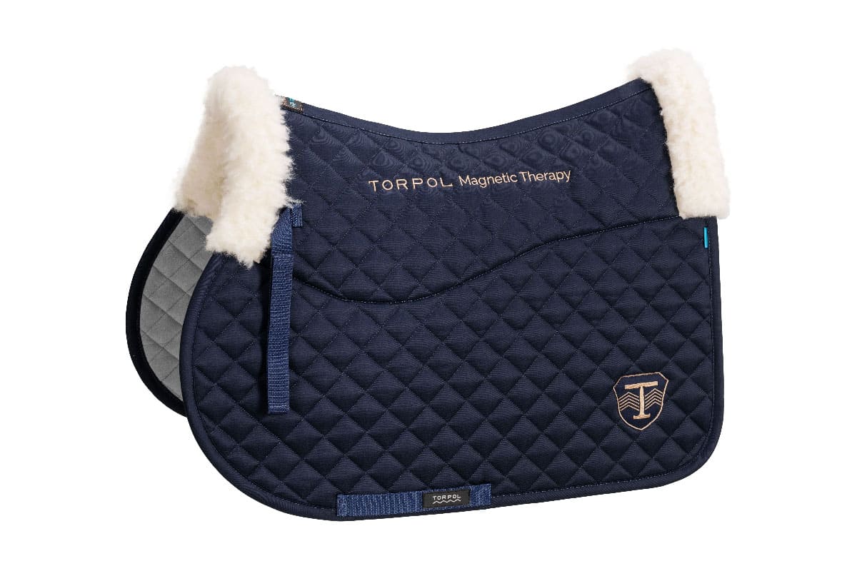 torpol_classic_nelson_magnetic_jumping_saddle_pad_navy_left_side